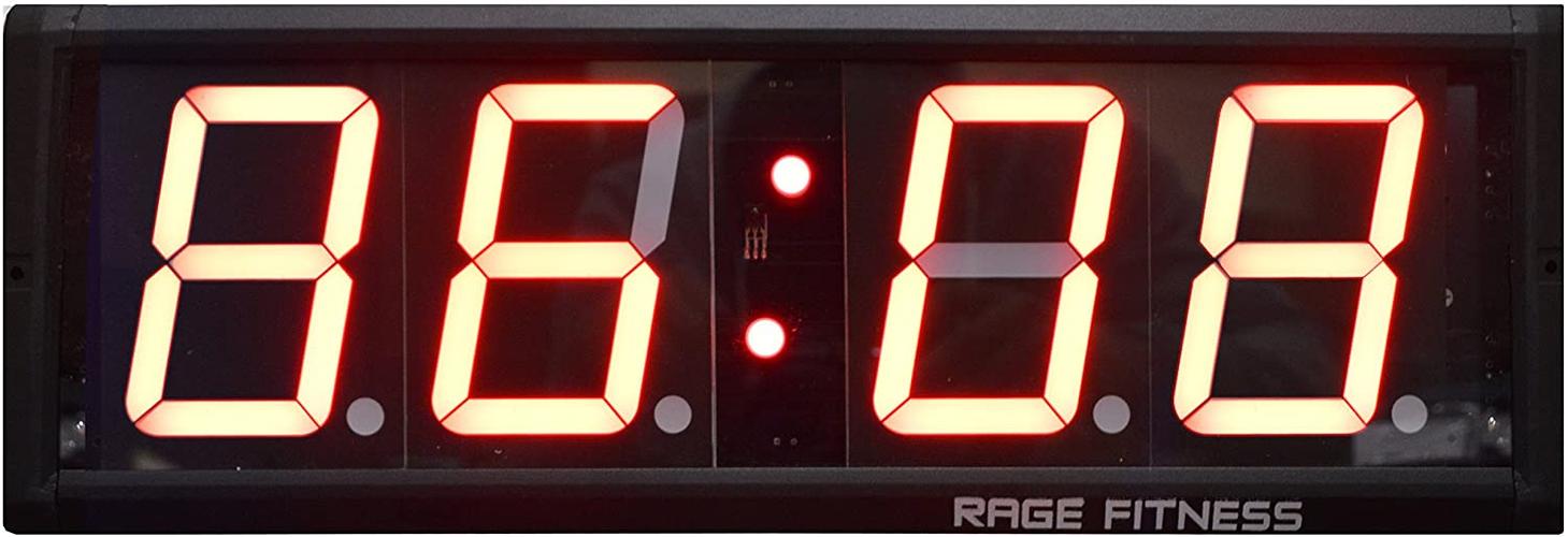 rage fitness 4 位数数字计时器大号 16.51 厘米 x 50.8 厘米显示时钟